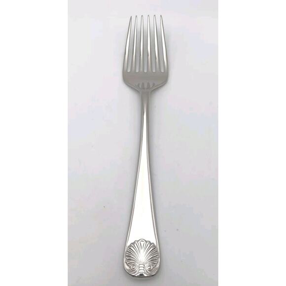 Kirk Stieff  Lenox Kirk Stieff Williamsburg Royal Shell Serving Fork 6 tines 18/10 Stainless
